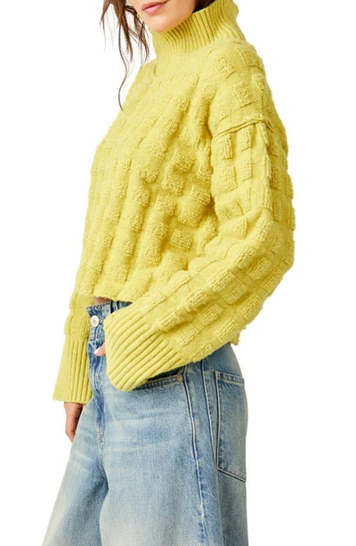 Shop Free People Care Soul Searcher Mock Neck Sweater In Citronelle Heather