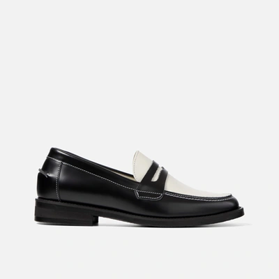 Shop Duke & Dexter Women's Wilde Black + White Penny Loafer - Women's In Black/white