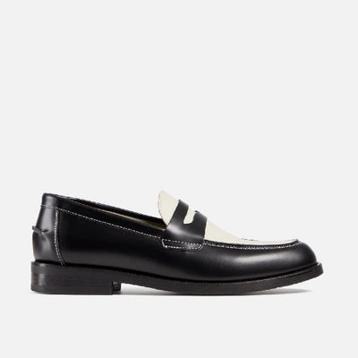 Shop Duke & Dexter Men's Wilde Black + White Penny Loafer - Men's In Black/white