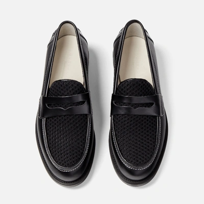Duke & Dexter Men's Wilde Black Rattan Penny Loafer - Men's In Black