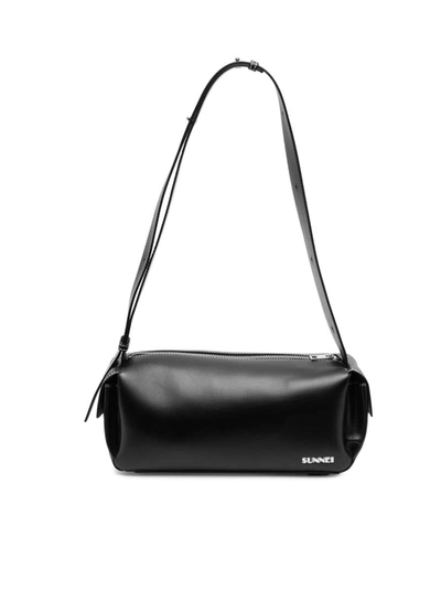 Shop Sunnei One Shoulder Bag In Black