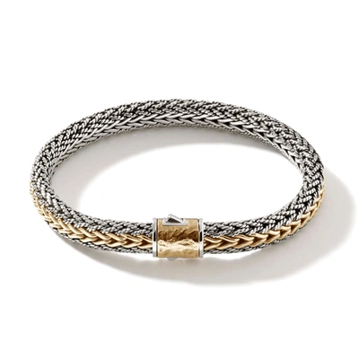 John Hardy Classic Chain Reversible Bracelet In Silver,gold