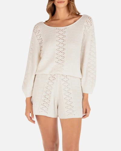 Shop Inmocean Women's Amelia Knit Sweater In Whisper White