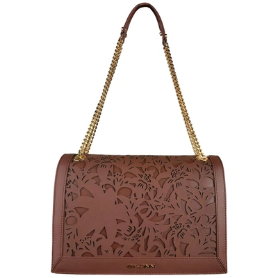Shop Baldinini Trend Brown Leather Di Calfskin Crossbody Bag