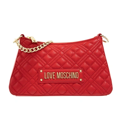 Shop Love Moschino Red Artificial Leather Crossbody Bag