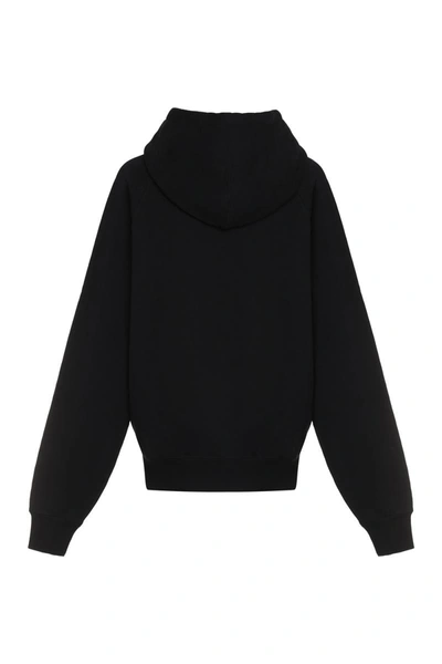 Shop Ami Alexandre Mattiussi Ami Paris Cotton Hoodie In Black