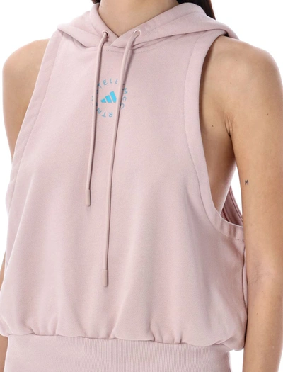 Shop Adidas By Stella Mccartney Sleeveless Hoodie In New Pink