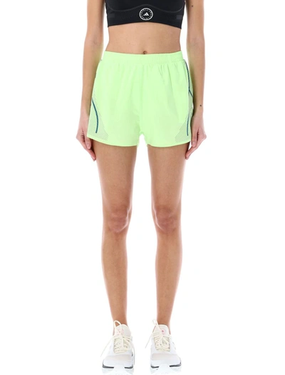Shop Adidas By Stella Mccartney Truepace Running Shorts In Green Spark