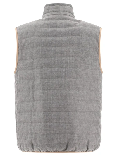 Shop Brunello Cucinelli Vest In Grey