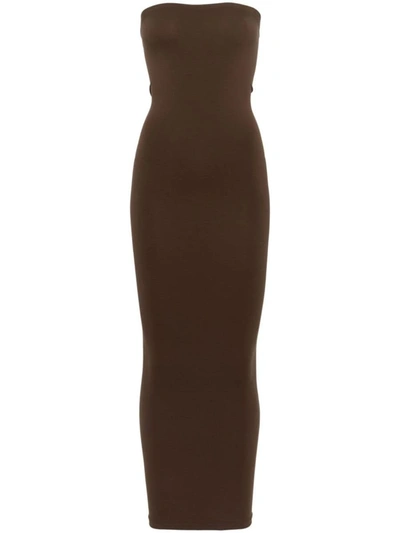 Shop Wolford Fatal Pencil Dress In Brown
