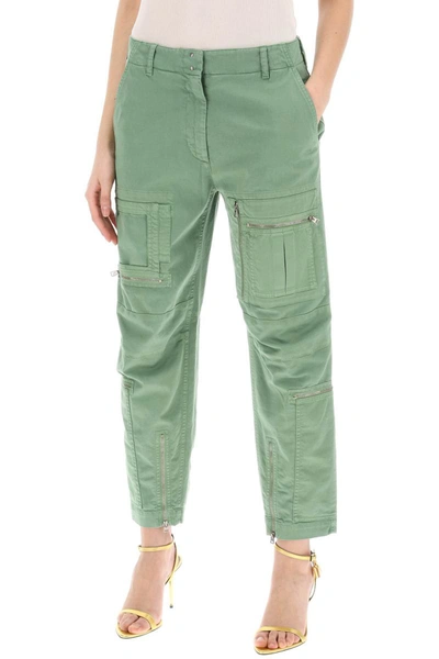 Shop Tom Ford Stretch Cotton Twill Cargo Pants In Green