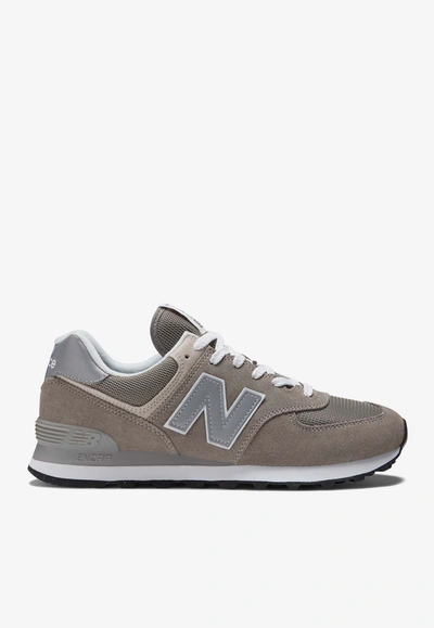 Shop New Balance 574 Core Low-top Sneakers In Gray With White