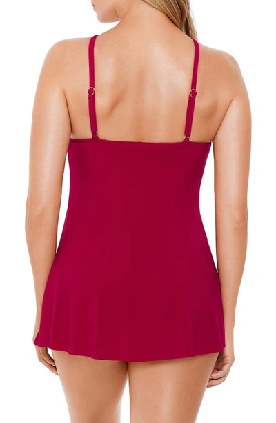 Shop Magicsuitr Parker Skirted One-piece Swimsuit In Vamp