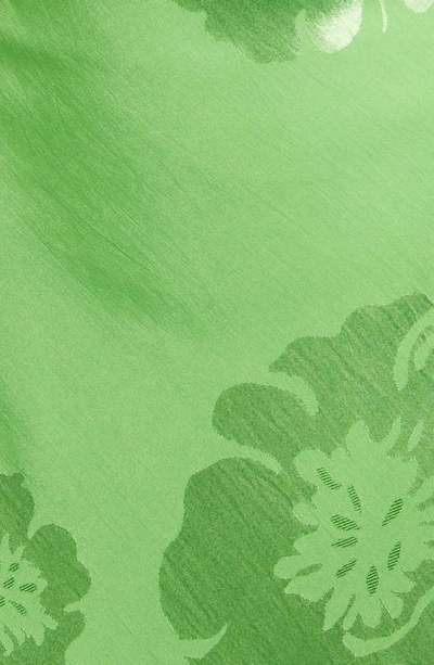 Shop Topshop Floral Jacquard Maxi Slipdress In Medium Green