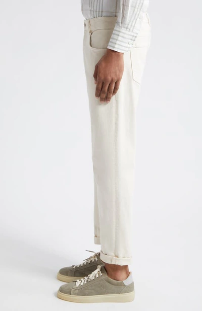 Shop Eleventy Straight Leg Jeans In Ivory