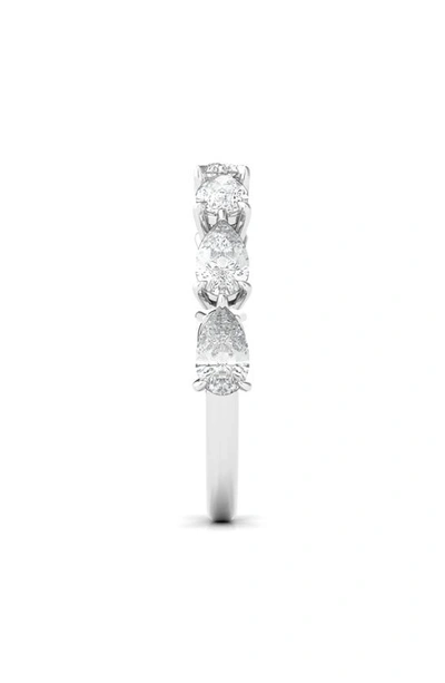 Shop Hautecarat Pear Cut Lab Created Diamond Half Eternity Ring In 18k White Gold