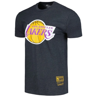Shop Mitchell & Ness Unisex   Black Los Angeles Lakers Hardwood Classics Mvp Throwback Logo T-shirt