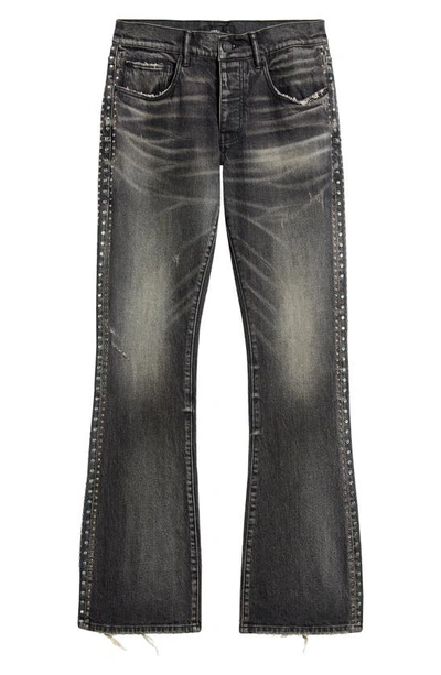 Shop Purple Brand Crystal Side Flare Jeans In Black