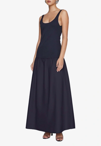 Shop Anna Quan Annelise Maxi Pleated Dress In Black