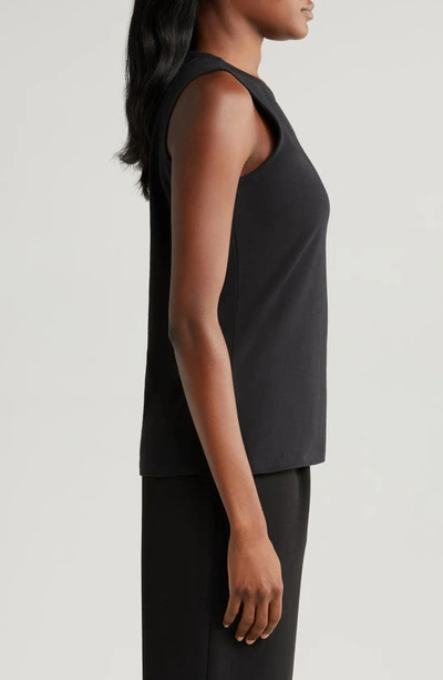 Halogen Racerback Tank In Rich Black