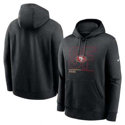 Shop Nike Black San Francisco 49ers City Code Club Fleece Pullover Hoodie