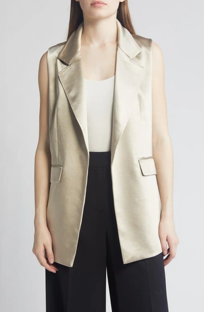 Shop Kobi Halperin June Satin Vest In Fawn