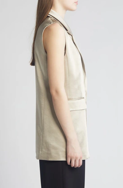 Shop Kobi Halperin June Satin Vest In Fawn