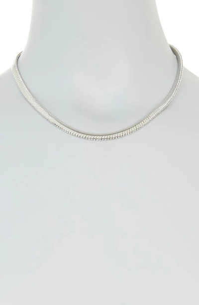 Shop Nordstrom Snake Chain Necklace In Rhodium