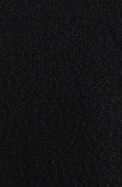 Shop St John Twist Front Long Sleeve Crepe Back Satin Midi Shirtdress In Black