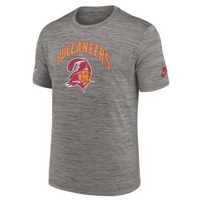 Shop Nike Heather Charcoal Tampa Bay Buccaneers Throwback Sideline Performance T-shirt
