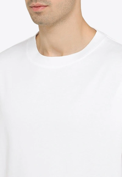 Shop Studio Nicholson Basic Crewneck Sleeved T-shirt In White