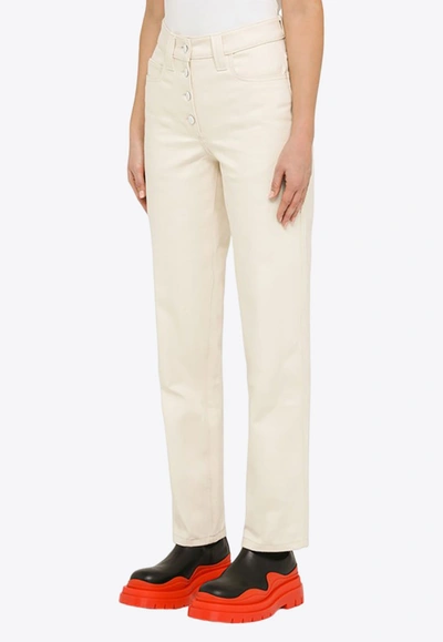 Sunnei Regular Cream Jeans In Beige