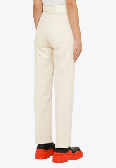 Sunnei Regular Cream Jeans In Beige