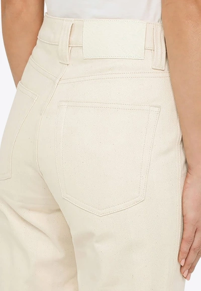 Sunnei Regular Cream Jeans In Beige