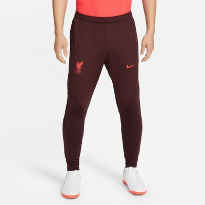 Shop Nike Burgundy Liverpool Strike Performance Pants