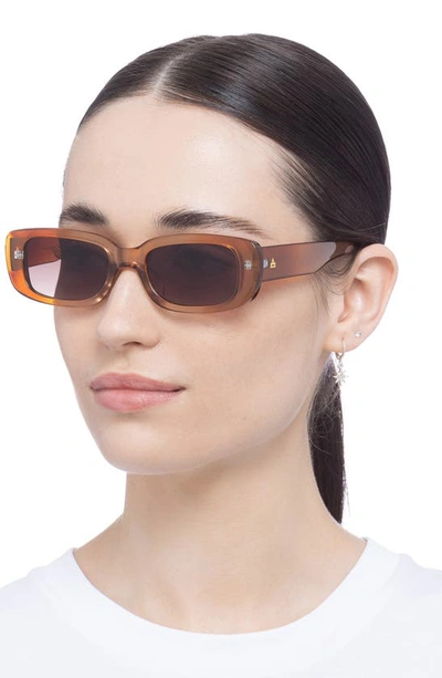 Shop Aire Ceres 51mm Rectangular Sunglasses In Pearl Chocolate