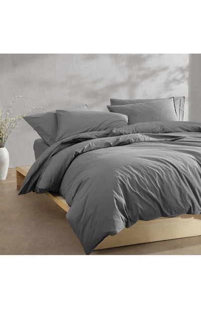 Calvin Klein Washed Percale Comforter & Shams Set In Grey