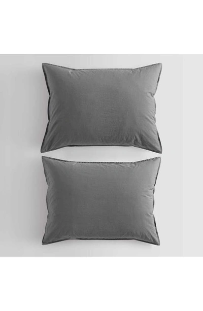 Calvin Klein Washed Percale Comforter & Shams Set In Grey