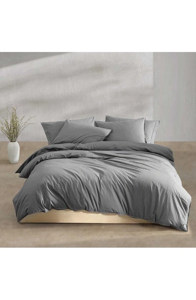 Calvin Klein Washed Percale Comforter & Shams Set In Grey