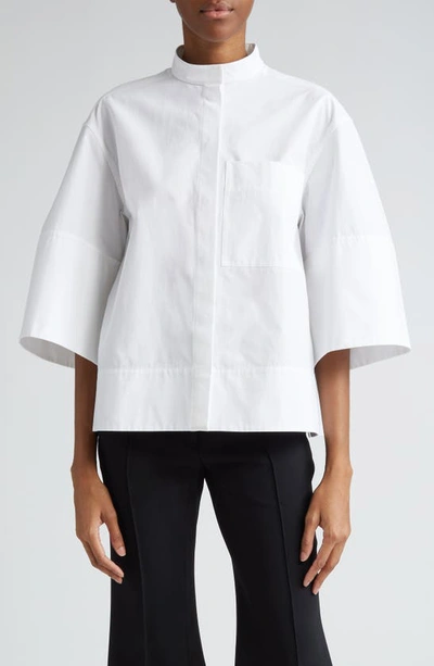 Shop Jil Sander Boxy Fit Button-up Shirt In 100 Optic White