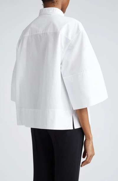 Shop Jil Sander Boxy Fit Button-up Shirt In 100 Optic White