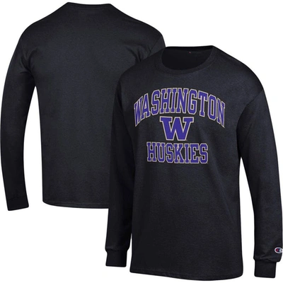 Shop Champion Black Washington Huskies High Motor Long Sleeve T-shirt
