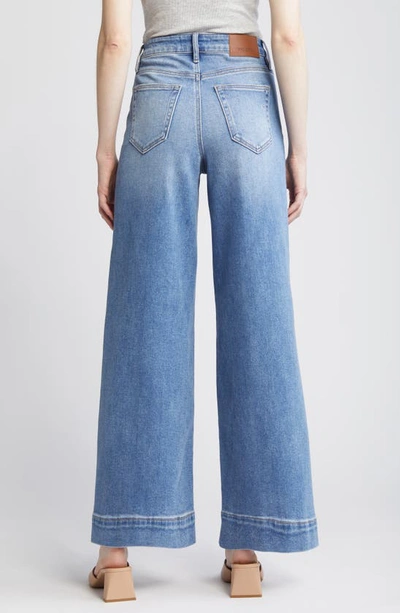 Hidden Jeans Patch Pocket Wide Leg Jeans In Medium Wash