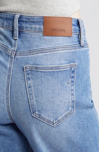 Hidden Jeans Patch Pocket Wide Leg Jeans In Medium Wash
