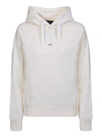 Shop Apc A.p.c. Cashmere Ivory Cotton Sweatshirt In White