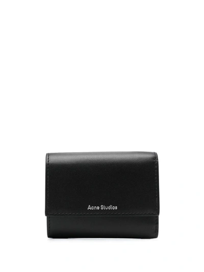 Shop Acne Studios Trifold Wallet In Black