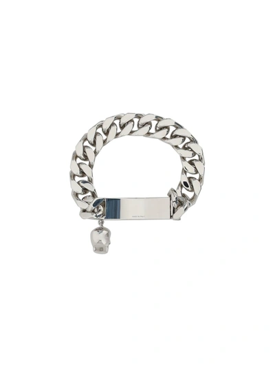Shop Alexander Mcqueen Identity Chain Bracelet In Mcq0911sil.v.b. Antil
