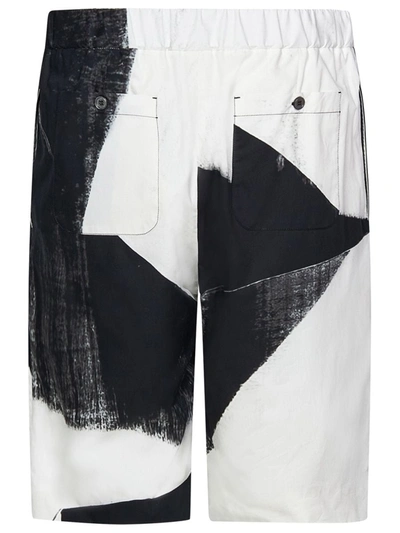 Shop Alexander Mcqueen Drawstring Cotton Shorts In Black
