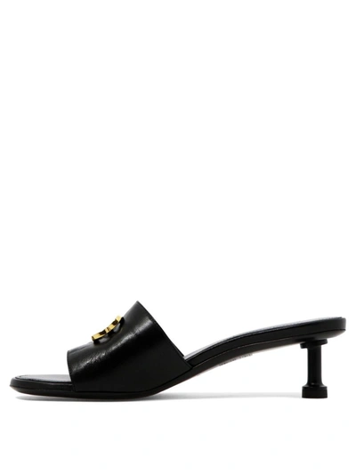 Shop Balenciaga "groupie" Sandals In Black