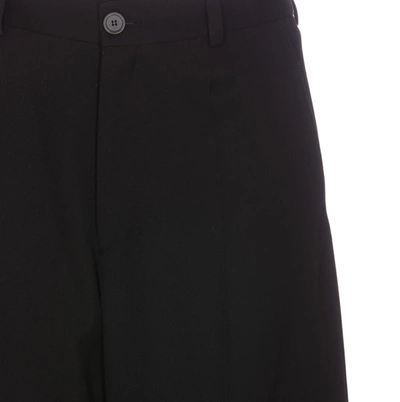 Shop Balenciaga Wool Trousers In Black